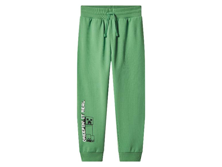 Pantalon de jogging vert avec imprimé Minecraft Creeper et texte « CREEPIN' IT REAL »