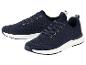 Paire de baskets tricotées bleu foncé avec semelles blanches
