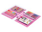 Un coffret d'art Paw Patrol avec des crayons de couleur, des feutres et des autocollants.