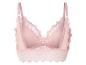 Soutien-gorge rose clair avec dentelle.