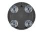 Objet rond noir avec quatre ventouses.