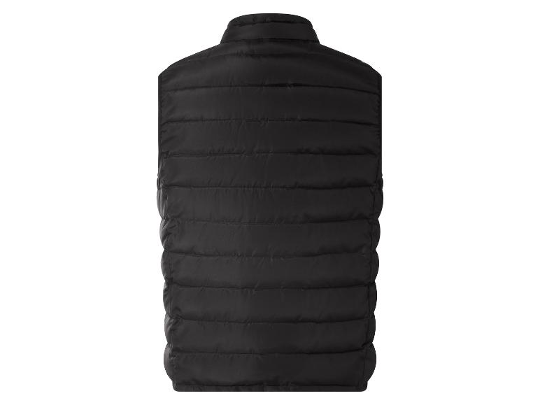 Gilet matelassé noir pour homme, vue de dos