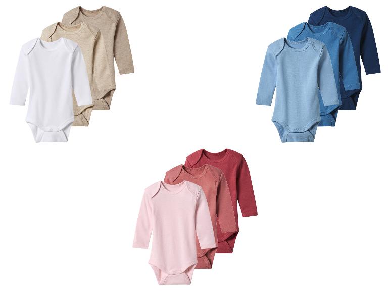 Ensembles de bodys pour bébés dans des couleurs neutres, bleues et roses