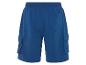 Shorts cargo bleus en molleton.