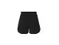 Shorts noirs unis, style décontracté.