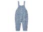 Salopette bébé en tricot bleu.