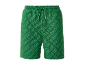 Shorts éponge verts avec texte répété 'PARKSIDE'.