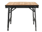 Établi pliant avec plateau en bois et pieds réglables
