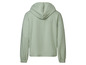 Un sweat-shirt à capuche vert clair.