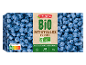 Paquet de myrtilles sauvages biologiques surgelées avec Nutri-Score A, 400g.