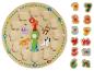 Horloge en bois pour enfants avec des chiffres pour apprendre à compter.