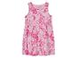 Robe d'été pour fille, motif tropical rose.