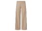 Pantalon large beige avec taille élastique