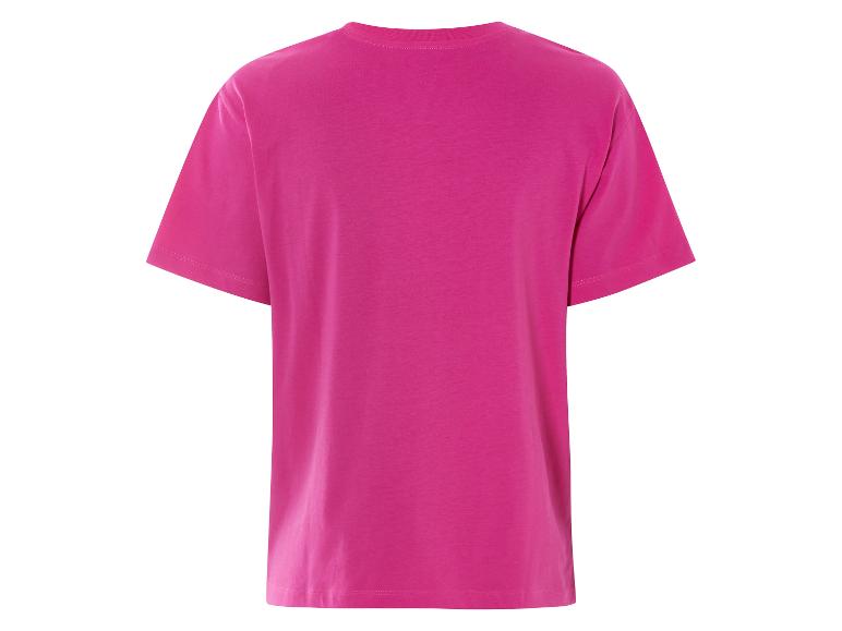 T-shirt rose à manches courtes.