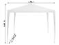 Gazebo blanc de jardin : structure et toile, dimensions 295x250 cm.