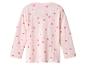 Haut rose à manches longues avec imprimé cœurs et pois