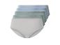 Lot de 4 culottes femme dans les tons bleus et verts, empilées