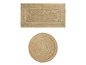 Deux tapis en jute, un rectangulaire et un rond.