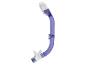 Tuba de plongée, design ergonomique, couleur mauve.