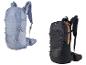 Deux sacs à dos Crivit, un gris-bleu et un noir avec des accents orange.