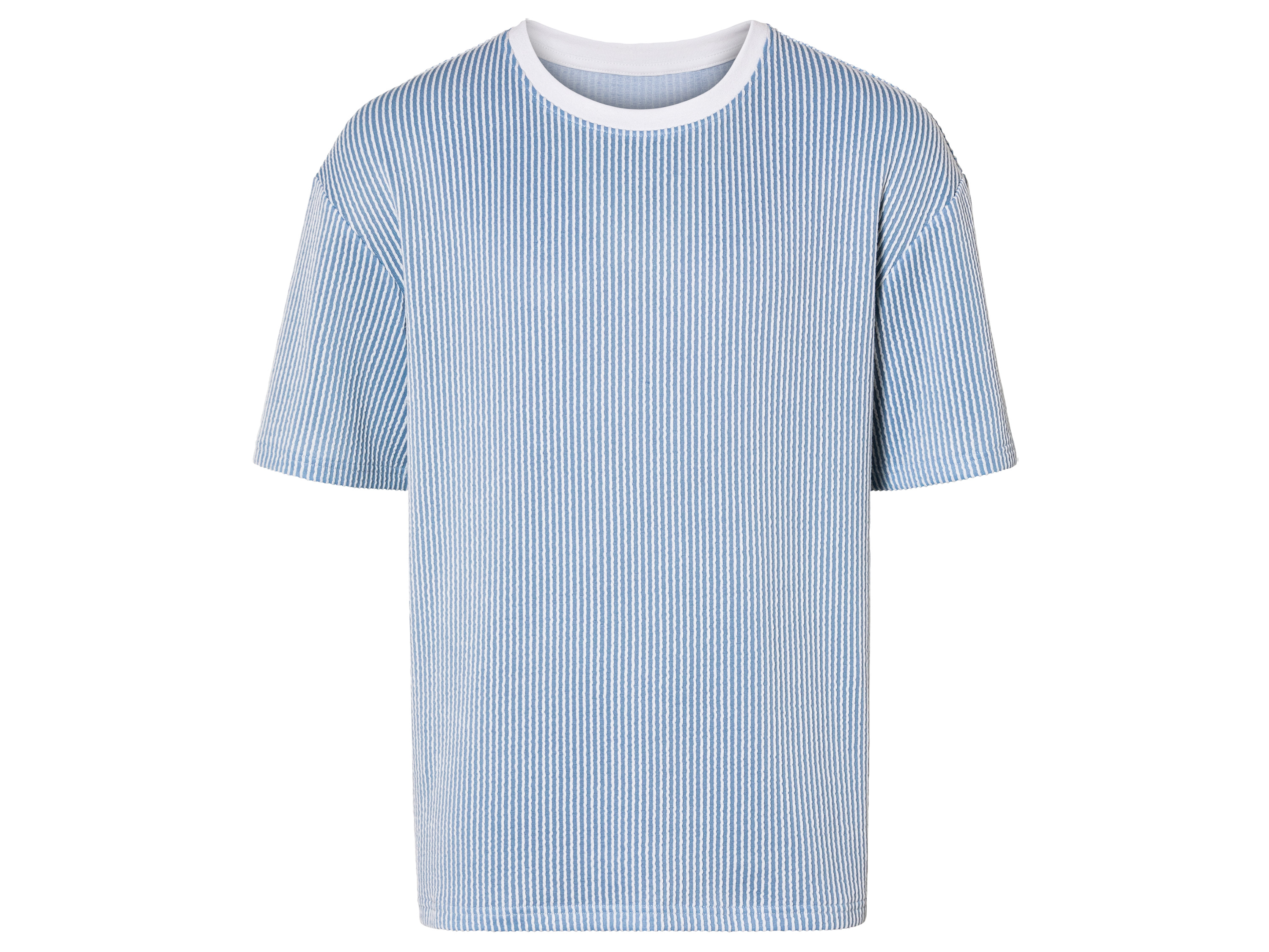 LIVERGY® T-shirt homme (bleu imprimé/blanc)