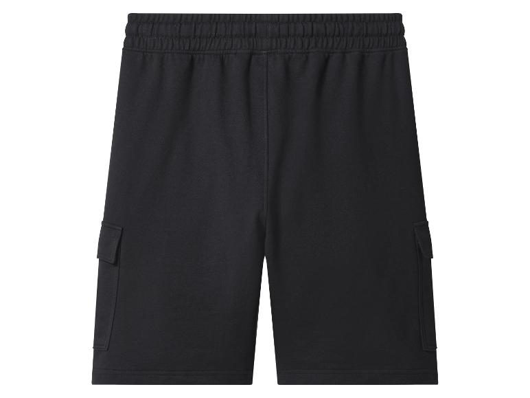 Shorts cargo noirs pour hommes avec taille élastique