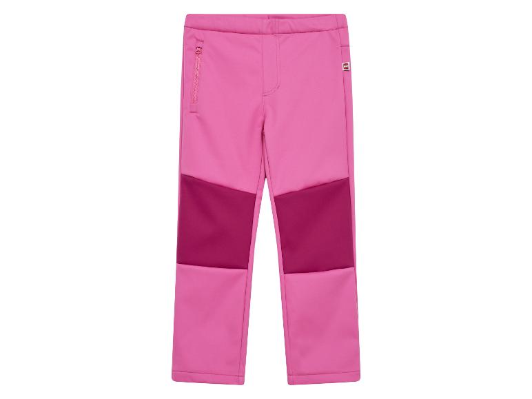 Pantalon de sport rose pour enfant avec empiècements contrastants et fermeture éclair.