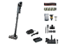 Aspirateur sans fil SILVERCREST® 24 V avec écran LCD, accessoires et station de charge.