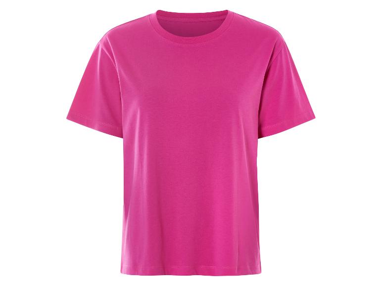 T-shirt rose à manches courtes.