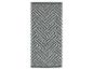 Tapis noir et blanc à motif géométrique