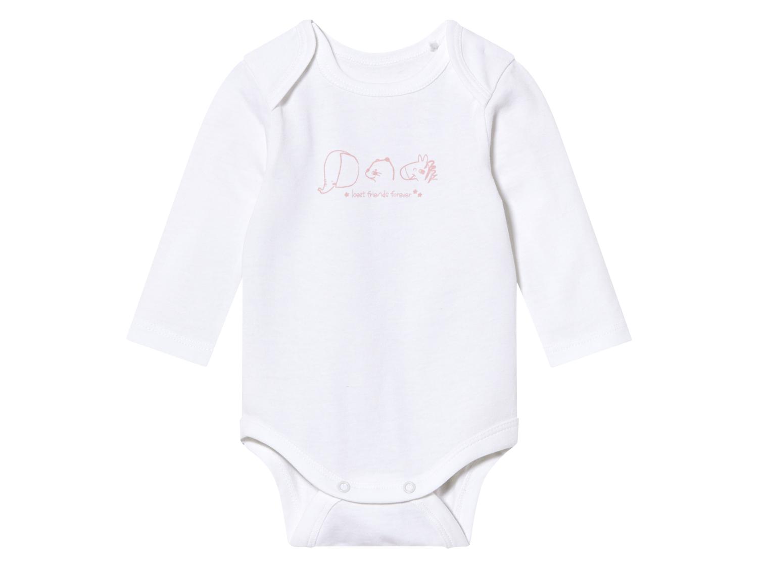 Lot De 3 Bodies Manches Longues Bébé En Coton Bio Ouverture Naissance