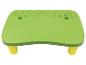 Table d'enfant verte avec des formes d'animaux.