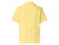 Chemise jaune à manches courtes en mousseline, vue de dos.