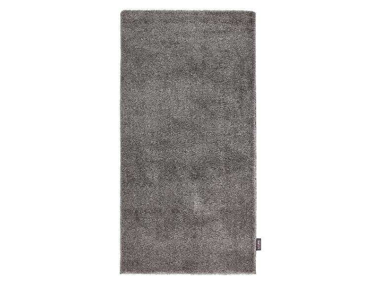 Tapis de couloir gris à poils longs