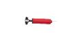 Une pompe à main rouge pour gonfler des ballons ou d'autres objets gonflables.