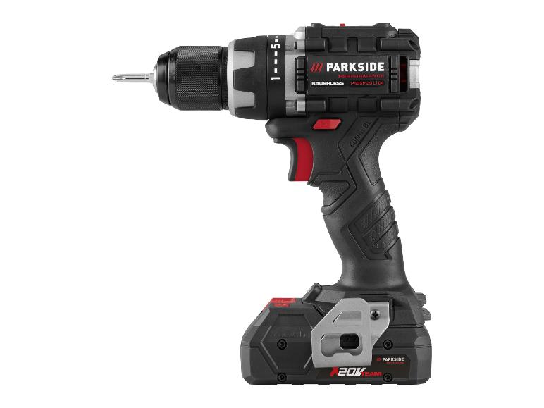 Perceuse sans fil noire et grise avec batterie 4.0Ah et 20V, avec les textes 'BRUSHLESS' et '60Nm BL'.