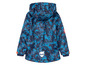 Veste softshell pour enfant avec capuche et motif camouflage.