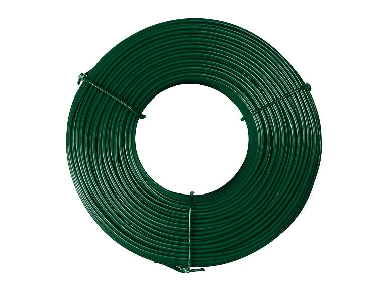 Bobine de fil de fer vert pour jardinage.