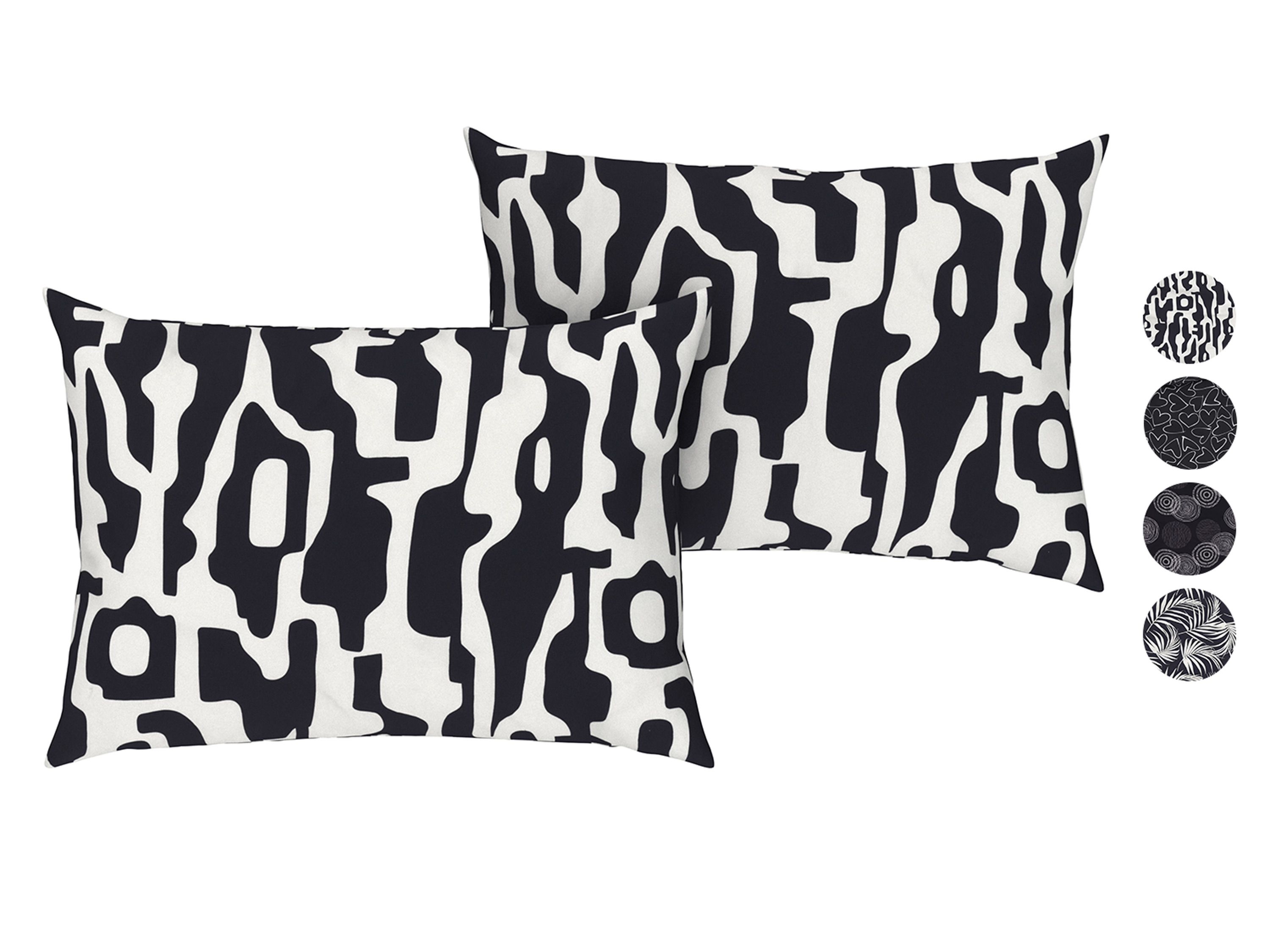 LIVARNO home Lot de 2 taies d'oreiller, 70 x 50 cm