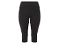 Leggings noires 3/4 en tissu doux.