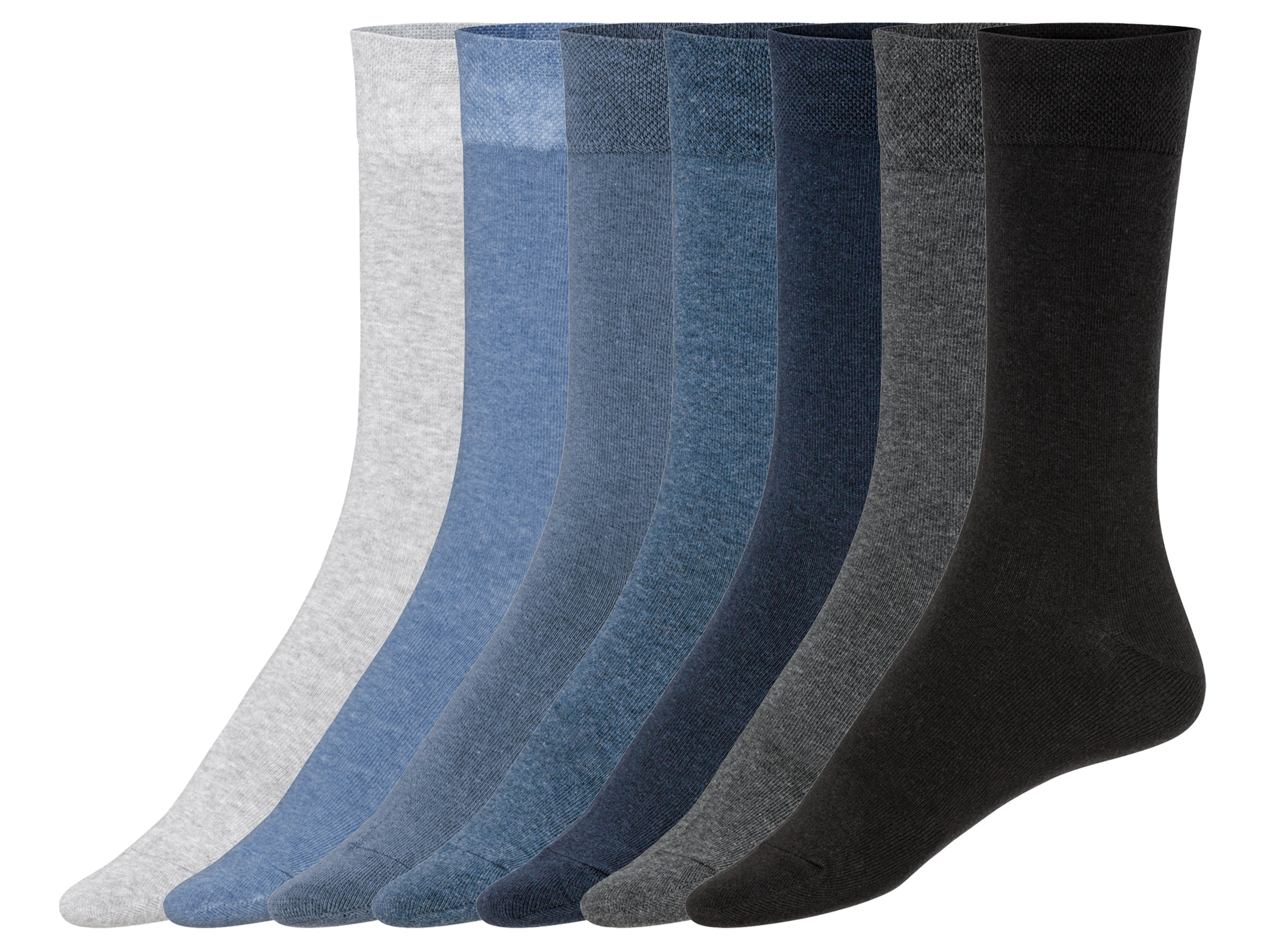 LIVERGY® Lot de 7 paires de chaussettes homme (43-46, bleu/bleu marinemarine/gris/noir)