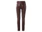 Pantalon femme taille haute aspect cuir marron, vue arrière