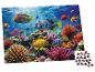 Puzzle représentant des poissons colorés et des coraux dans un récif sous-marin