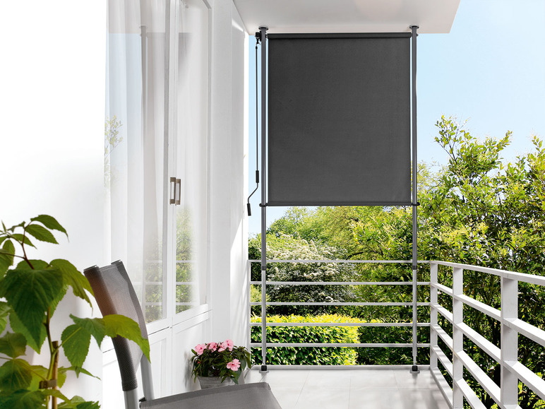 Aller en mode plein écran : LIVARNO home Store vertical de balcon avec manivelle, 1,2 x 2-3 m, anthracite - Image 3