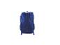 Un sac à dos bleu avec un panneau arrière en mesh.
