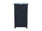 Armoire d'extérieur bleu foncé avec une seule porte et un logo HADAOU.
