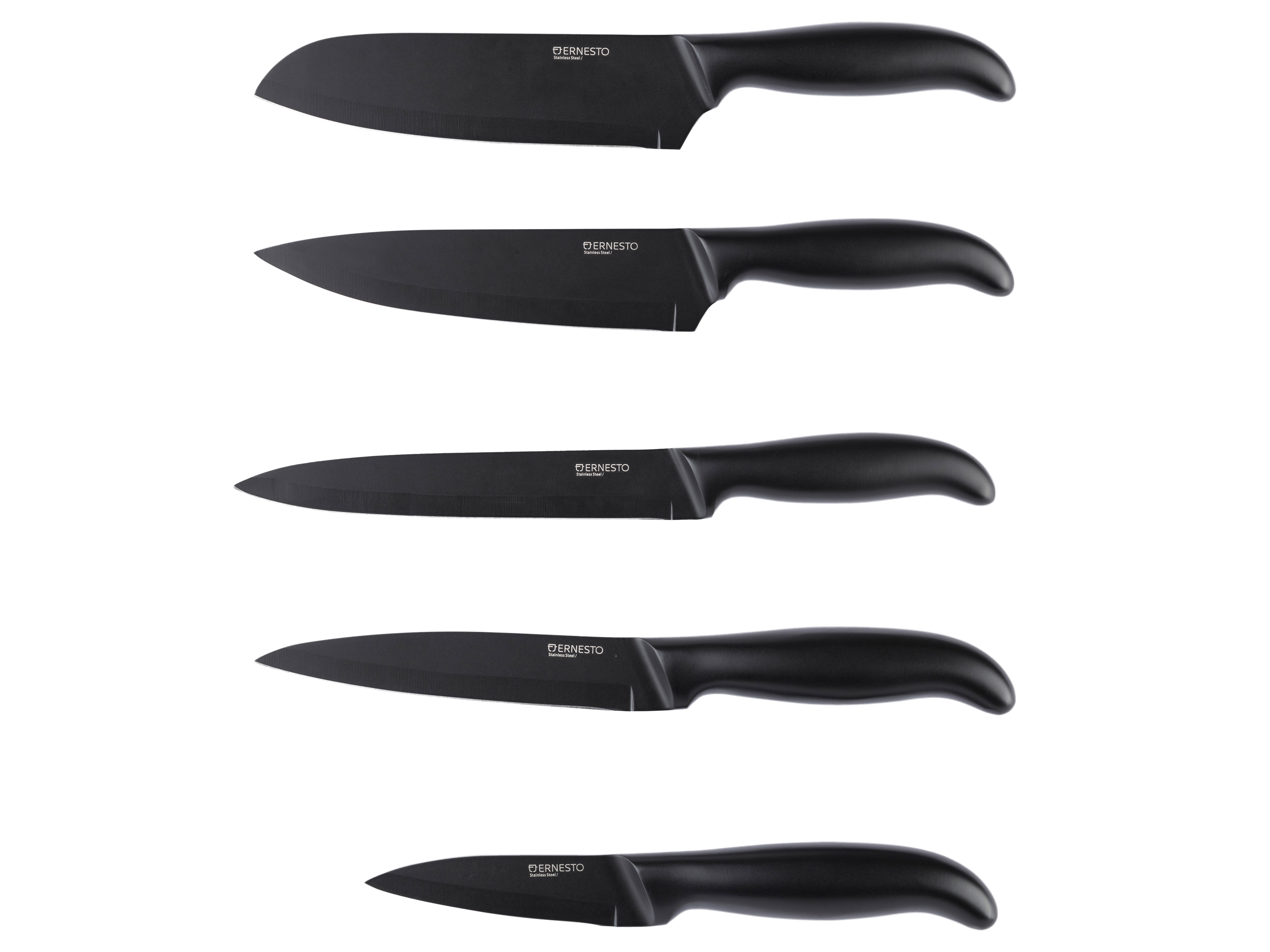 ERNESTO® Couteau en acier inoxydable, noir