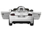 Voiture pour enfants Audi TT RS blanche avec les portes ouvertes