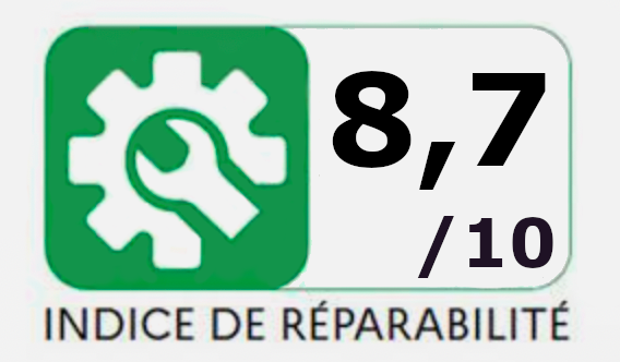 Indice de réparabilité : 8,7/10