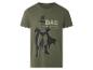 T-shirt kaki pour homme avec motif Batman et texte 'DAD AS COOL AS BATMAN'.